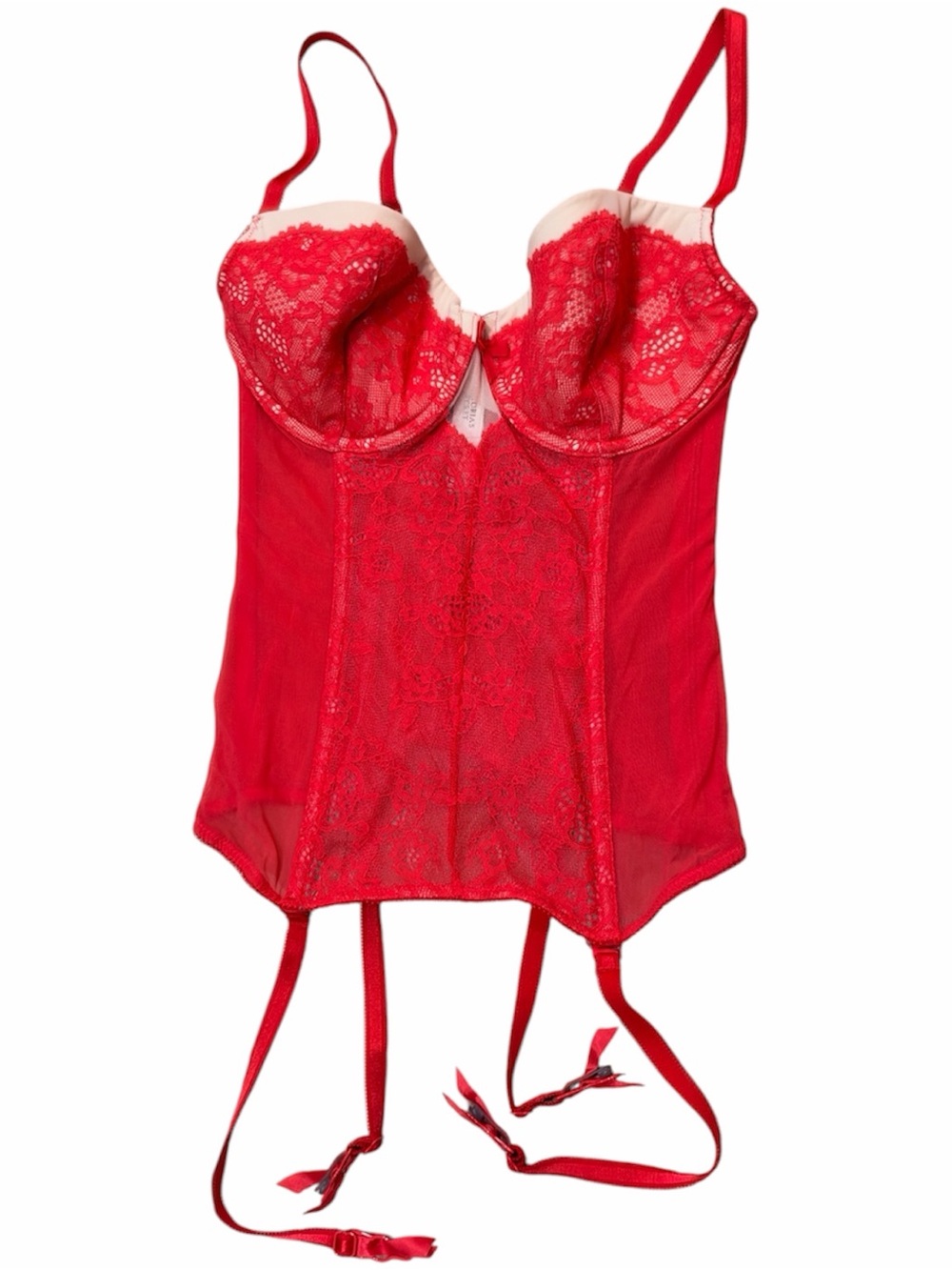 Victorias Secret Red Corset with Garter Straps